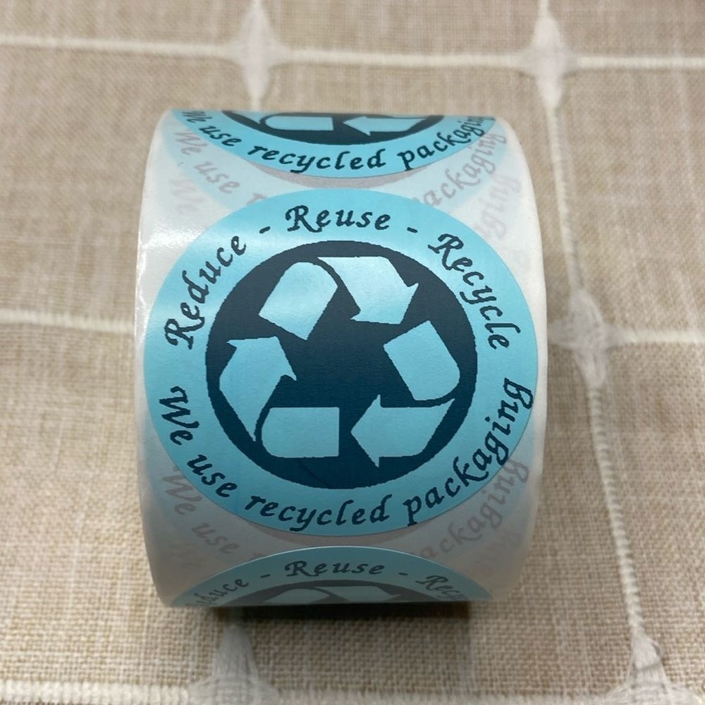 Reduce Reuse Recycle Labels (600) We Use Recycled Packaging‎ Reseller Supplies